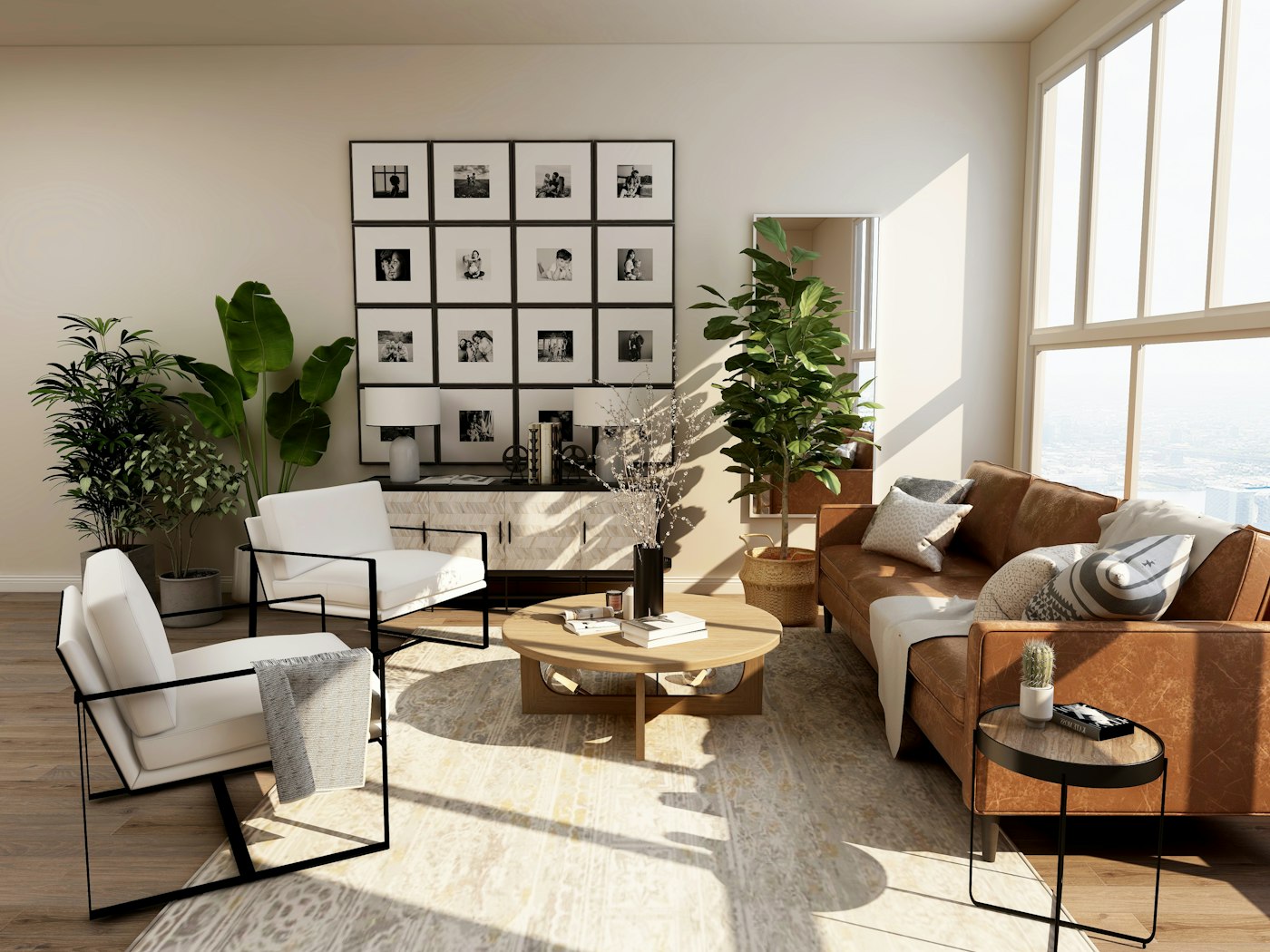 A bright room with new windows