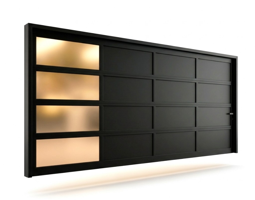 Steel garage door