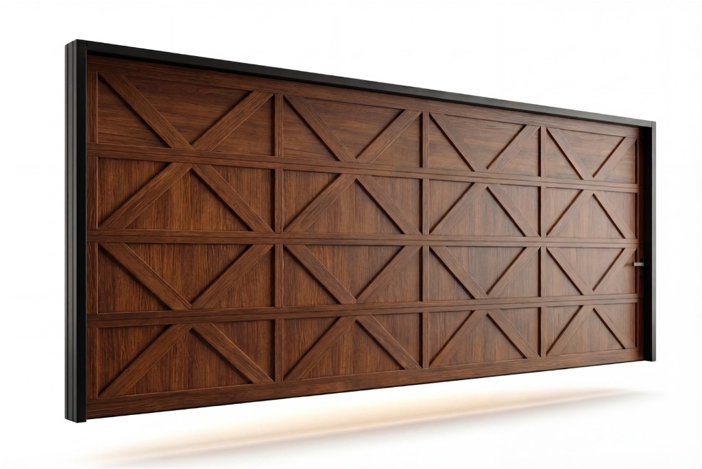 Wood garage door